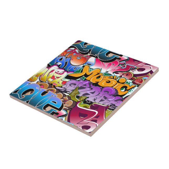 Azulejo De Cerámica Arte de la calle de la pintada (Lado)