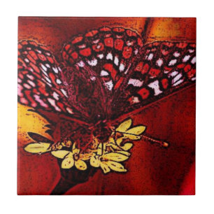 Azulejo De Cerámica Arte de la mariposa