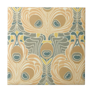 Azulejo De Cerámica arte deco art nouveau peacock patrón arte