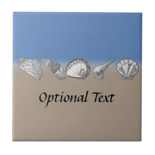 Azulejo De Cerámica Arte del dibujo del Seashell