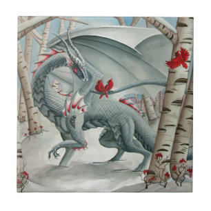 Azulejo De Cerámica Arte del dragón, arte de la fantasía, señora de