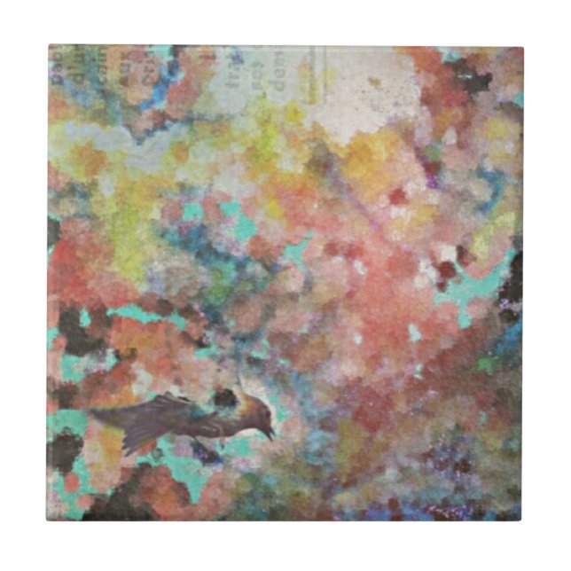 Azulejo De Cerámica Arte digital Bluebird (Frente)