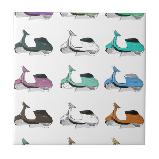 Azulejo De Cerámica Arte pop de Lambretta (Frente)