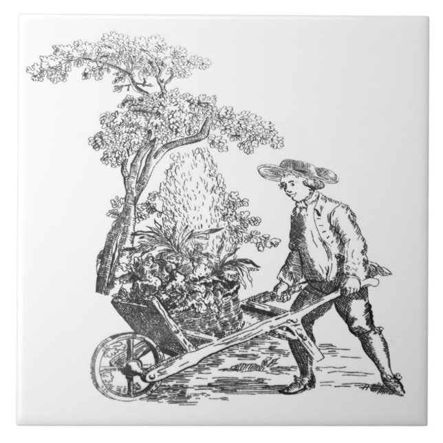 Azulejo De Cerámica Arte rural antiguo (Frente)