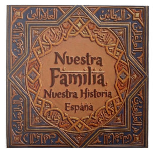 Azulejo De Cerámica Artesanal: "Nuestra Familia, Nuestra H