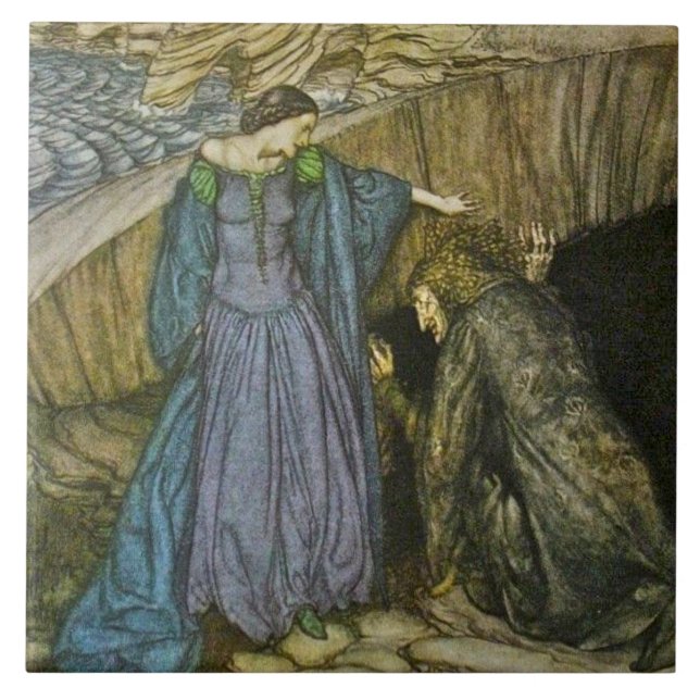 Azulejo De Cerámica Arthur Rackham Romance del Rey Arturo Cerámica Til (Frente)