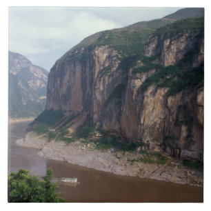 Azulejo De Cerámica Asia, China, río Yangtsé, Tres Gargantas.