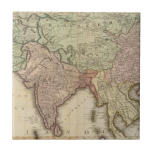 Azulejo De Cerámica Asia, hojas de S