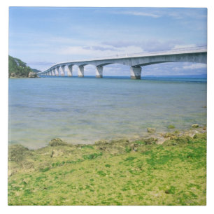 Azulejo De Cerámica Asia, Japón, Okinawa, Puente Kouri