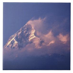 Azulejo De Cerámica Asia, Nepal. Machhapuchhare