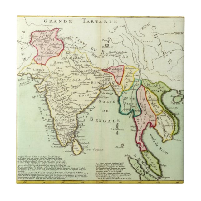 Azulejo De Cerámica Asia, Tailandia (Frente)