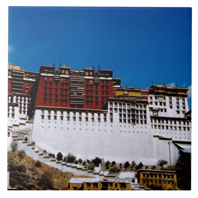 Azulejo De Cerámica Asia, Tíbet, Lhasa, Potala Palace alias Red 2 (Frente)