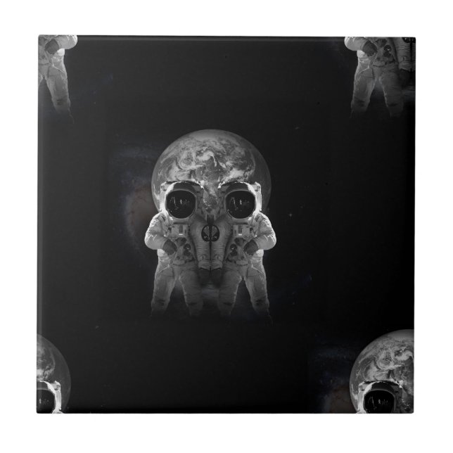 Azulejo De Cerámica astronautas (Frente)