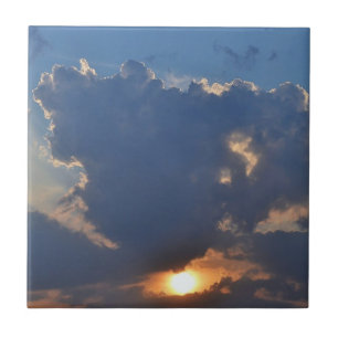 Azulejo De Cerámica Atardecer con formación en nube de té por STaylor