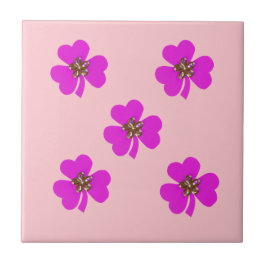 Azulejo De Cerámica Atrapos rosados de primavera para la cocina