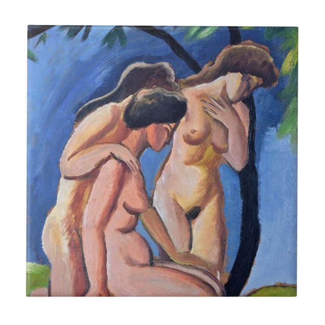 Azulejo De Cerámica Auguste Macke Tres Actos (Frente)