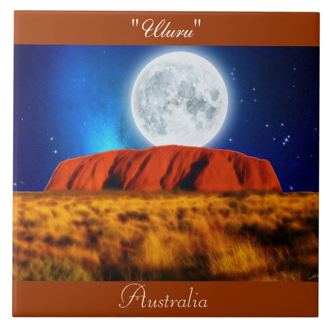 Azulejo De Cerámica Australia: Ayers Rock "Uluru 6" (Frente)