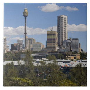 Azulejo De Cerámica Australia, Sydney, Potts Point. Horizonte de Sydne