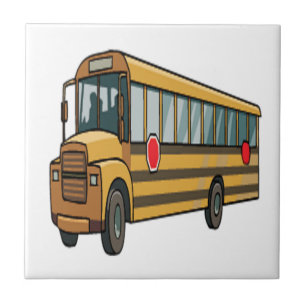 Azulejo De Cerámica Autobús escolar