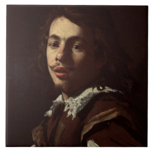 Azulejo De Cerámica Autorretrato, 1620 (aceite en lona)