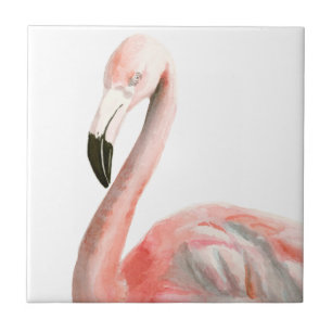 Azulejo De Cerámica Ave Flamingo Tropical