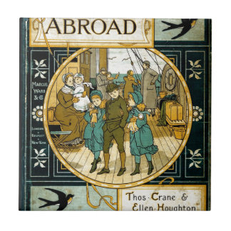 Azulejo De Cerámica Aventuras en el extranjero en nave