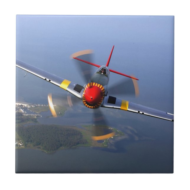 Azulejo De Cerámica Avión clásico (Frente)