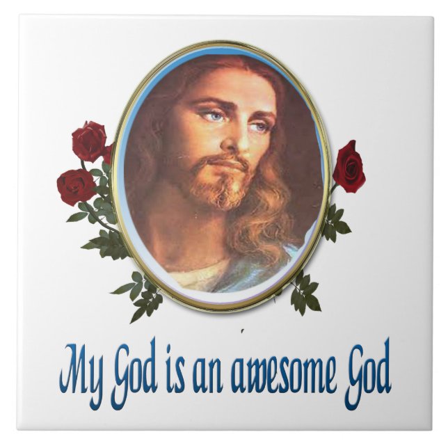 Azulejo De Cerámica awesomwgod (Frente)