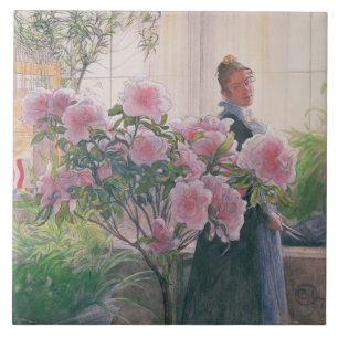 Azulejo De Cerámica Azalea, 1906 (w/c en el papel)