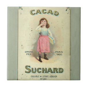 Azulejo De Cerámica Azúcar Chica de chocolate con chocolate victoriano