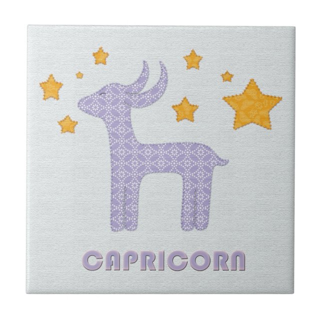 Azulejo De Cerámica Azuco de zodiaco de Capricornio (Frente)