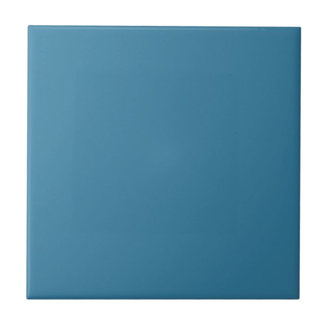 Azulejo De Cerámica Azul Astral Sólido (Frente)