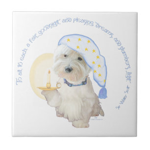 Azulejo De Cerámica Azul de buena noche