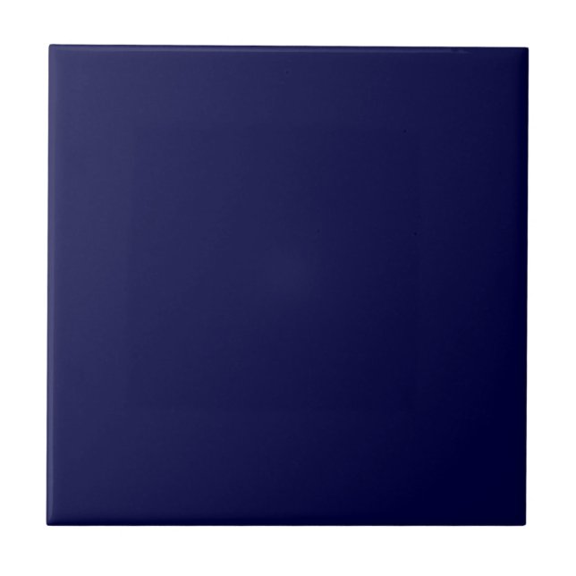 Azulejo De Cerámica Azul marino sólido (Frente)