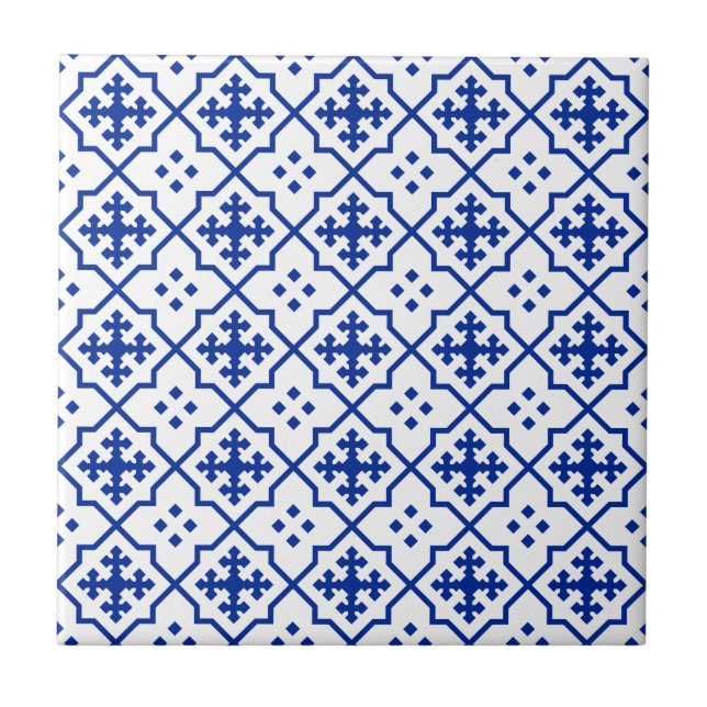 Azulejo De Cerámica Azul marroquí (Frente)