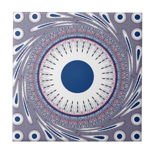 Azulejo De Cerámica azul moda (Frente)