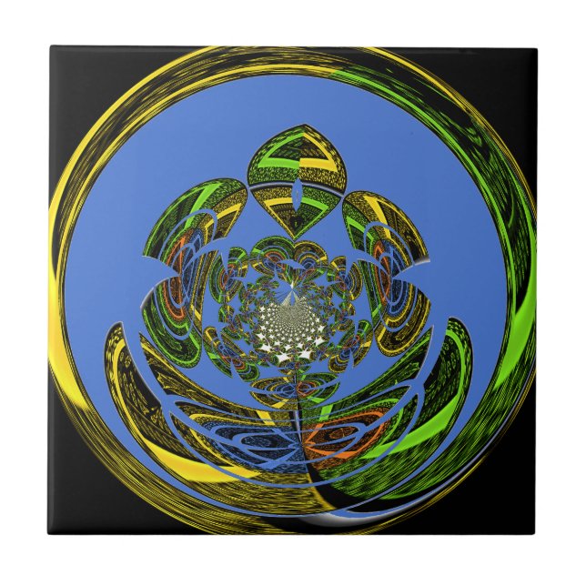 Azulejo De Cerámica Azul tradicional (Frente)