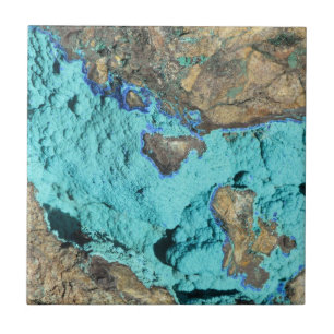 Azulejo De Cerámica Azurite y malaquita