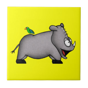 Azulejo De Cerámica Baby Rhino