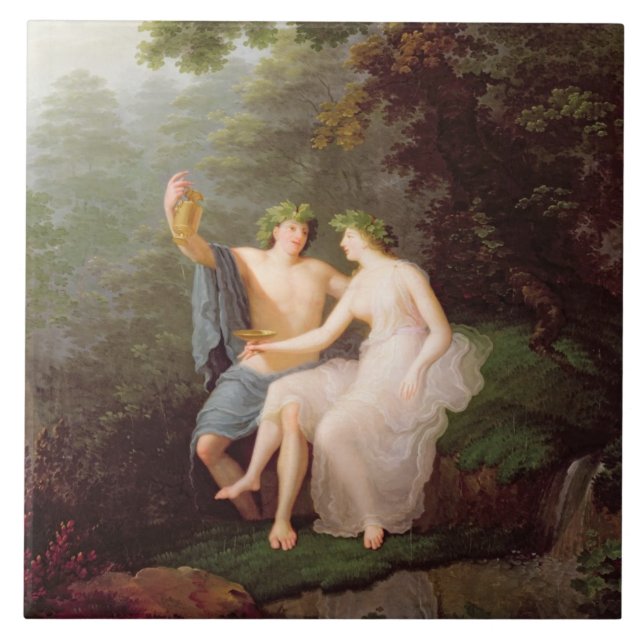 Azulejo De Cerámica Bacchus y Ariadne (Frente)