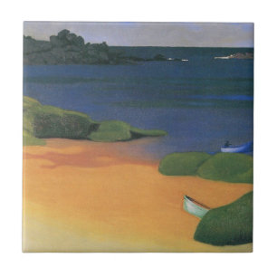 Azulejo De Cerámica Bahía de Tregastel de Felix Vallotton, Arte Fino