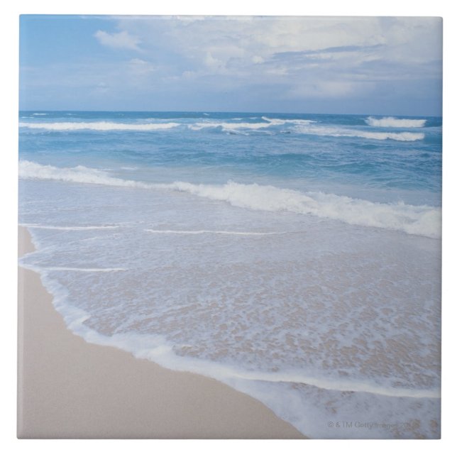 Azulejo De Cerámica Bahía de Waimea, Oahu, islas hawaianas (Frente)