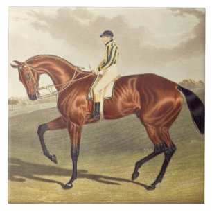 Azulejo De Cerámica Bahía Middleton, ganador del Derby en 1836,