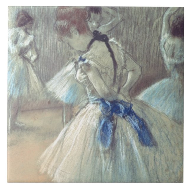 Azulejo De Cerámica Bailarín de Edgar Degas el | (Frente)