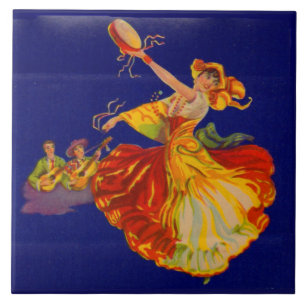 Azulejo De Cerámica bailarín español hermoso