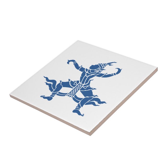 Azulejo De Cerámica Bailarín tailandés ⚠ Señal de Tailandia ⚠ (Lado)