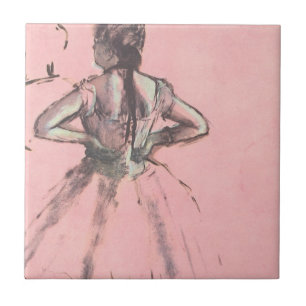 Azulejo De Cerámica Bailarina desde atrás, manos en caderas por Edgar
