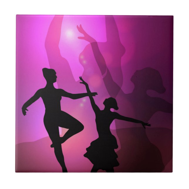 Azulejo De Cerámica Bailarines de Ballet (Frente)