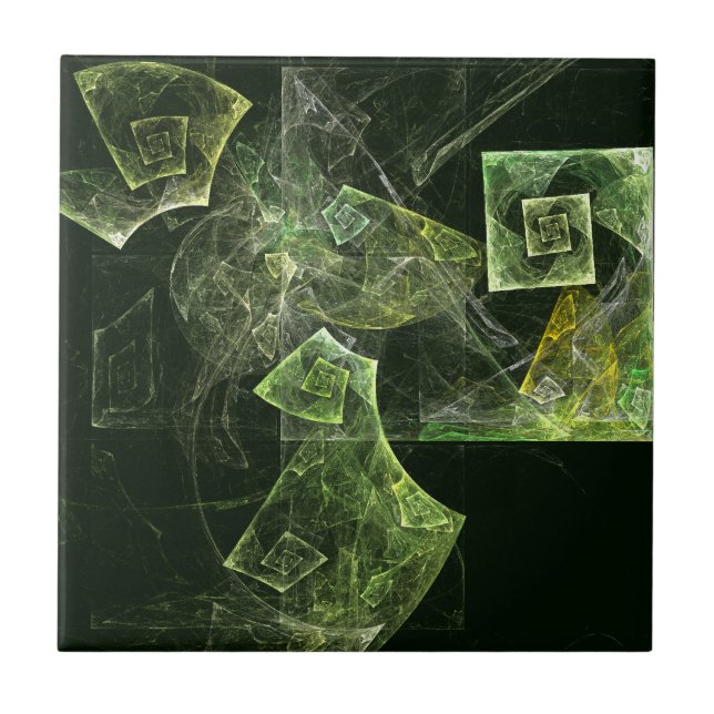 Azulejo De Cerámica Balanza torcida Resumen mosaico de arte (Frente)