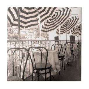 Azulejo De Cerámica Balcón de restaurante pintoresco, Italia